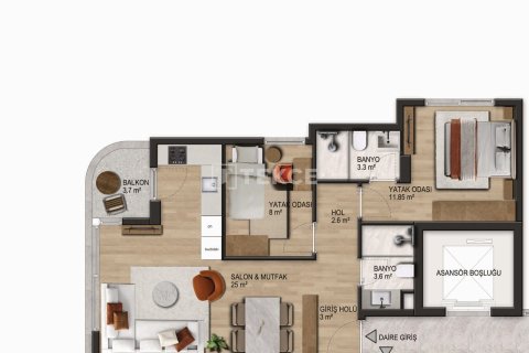 3+1 Takvåning i Antalya, Turkiet Nr. 226404 - 8