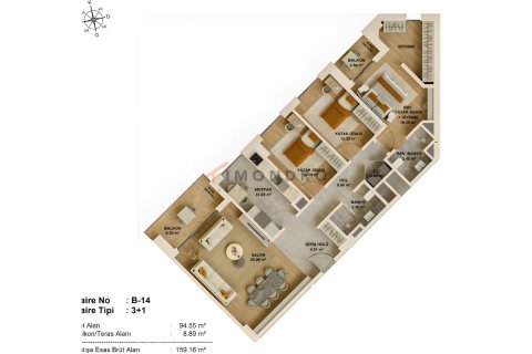 1+1 Lägenhet  i Atasehir, Istanbul, istanbul, Turkiet Nr. 215020 - 8