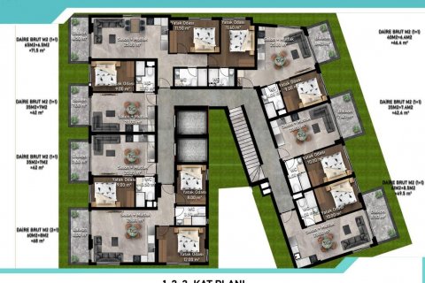 Продажа пентхауса  в Оба, Анталье, Турция 2 комн., 55м2, №94083 – фото 15