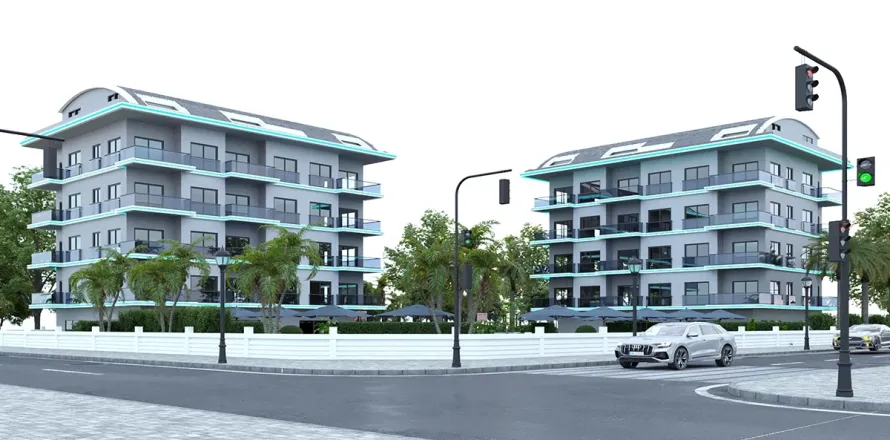 1+1 Lejlighed  i Alanya, Antalya, Tyrkiet Nr. 223576