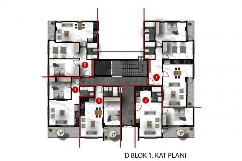 Lägenhet  i Oba, Antalya, Turkiet Nr. 94772 - 15