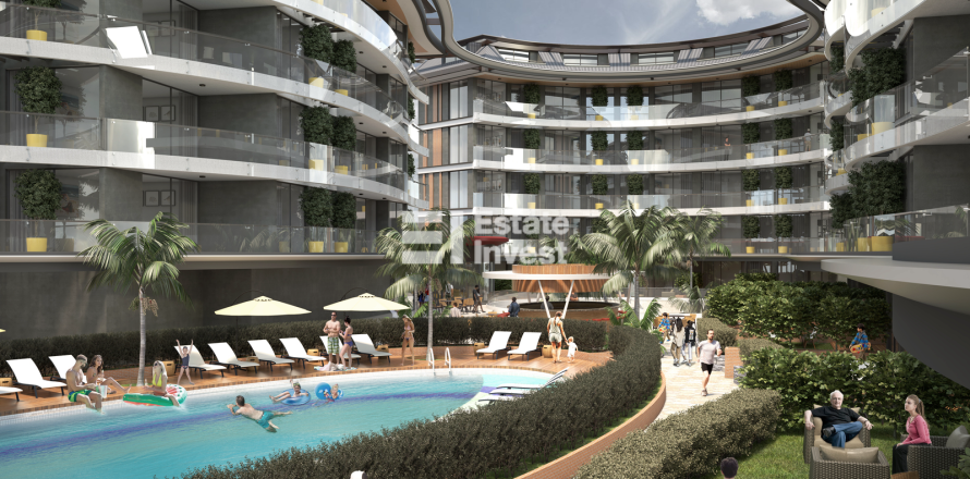 1+1 Lejlighed i Alanya, Antalya, Tyrkiet Nr. 211874