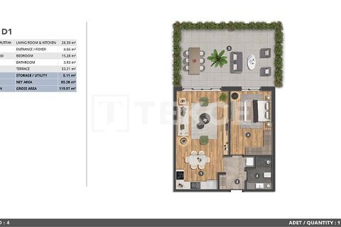 1+1 Lägenhet i istanbul, Turkiet Nr. 226506 - 19