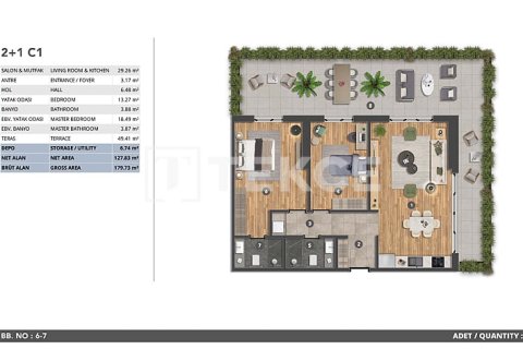 Продажа квартиры в Стамбуле, Турция 2+1, 100м2, №226507 – фото 20