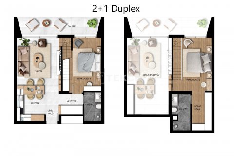 Dubleks daire 1+1 Iskele, №107187 - 18