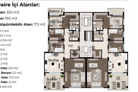 2+1 Leilighet  i Bursa, Tyrkia Nr. 225288 - 13
