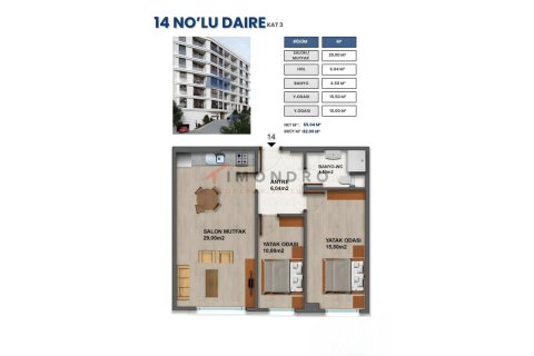 Продажа квартиры  в Бешикташе, Стамбуле, Турция 1+1, 65м2, №215089 – фото 14