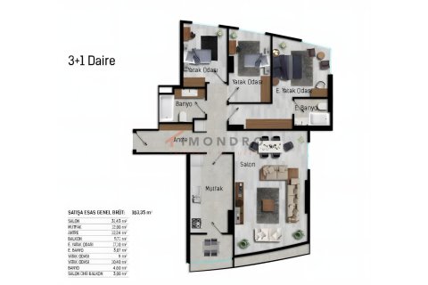 3+1 Lejlighed i Atasehir, Istanbul, Tyrkiet Nr. 225199 - 14