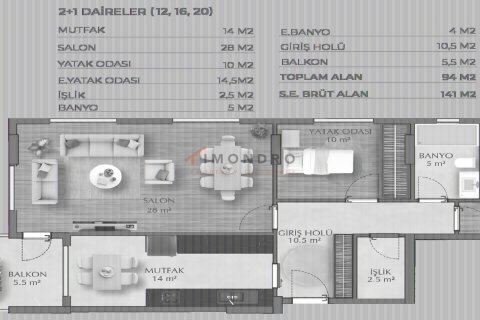 2+1 Lejlighed  i Basaksehir, Istanbul, Tyrkiet Nr. 227225 - 24