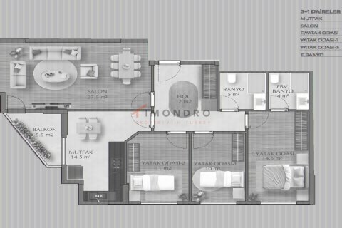 2+1 Lejlighed  i Basaksehir, Istanbul, Tyrkiet Nr. 227225 - 28