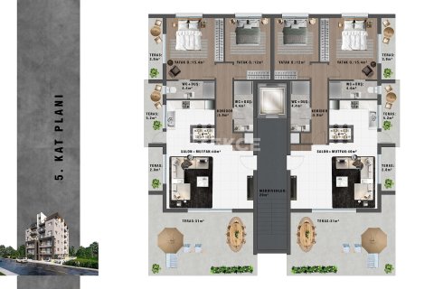 2+1 Takvåning i Famagusta, Nr. 215073 - 15