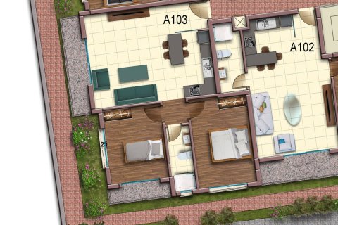 Продажа квартиры в Гирне, Северный Кипр 3 комн., 80м2, №238090 – фото 22
