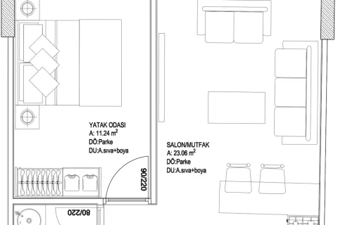 1+1 Leilighet i Aksu, Antalya, Tyrkia Nr. 220860 - 18
