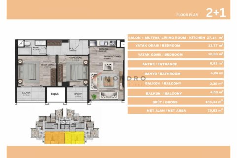 Apartment for sale in Sariyer, Istanbul, Turkey, 2 bedrooms, 106m2, No. 211605 – photo 18