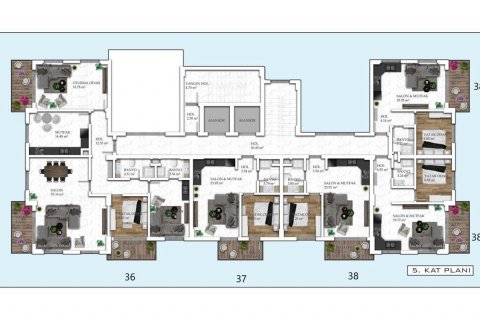 Продажа квартиры  в Авсалларе, Анталье, Турция 2 комн., 55м2, №94798 – фото 21