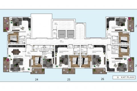 Продажа квартиры  в Авсалларе, Анталье, Турция 2 комн., 55м2, №94798 – фото 19