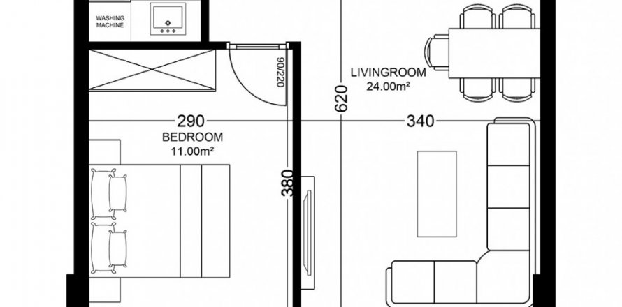 1+1 Apartment in Yekta Golden Valley, Oba, Antalya, Turkey No. 101739