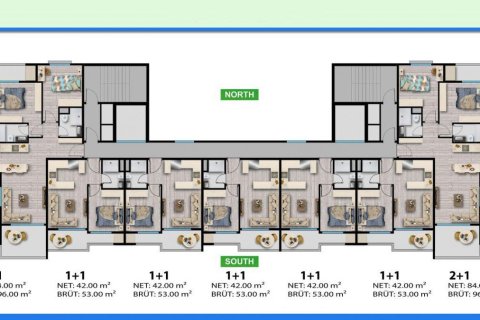 Продажа квартиры в Мерсине, Турция 2 комн., 53м2, №227909 – фото 16