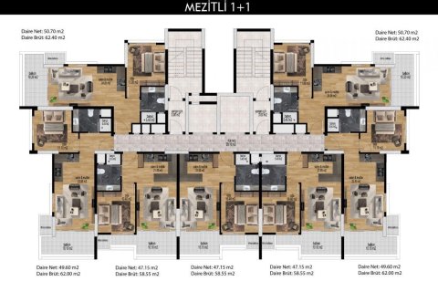 Lejlighed i Mezitli, Mersin, Tyrkiet Nr. 227908 - 28