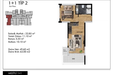 Lejlighed i Mezitli, Mersin, Tyrkiet Nr. 227908 - 23