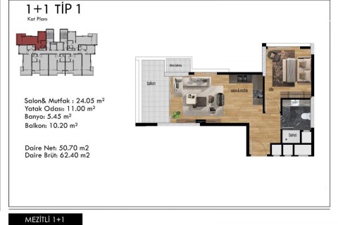 Lejlighed i Mezitli, Mersin, Tyrkiet Nr. 227908 - 21