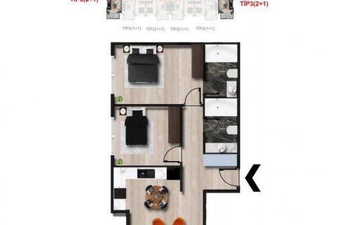 Apartment for sale in Avsallar, Antalya, Turkey, 56m2, No. 95090 – photo 6