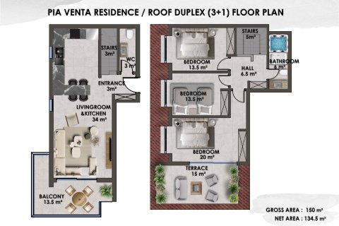 1+1 Lägenhet i Kestel, Antalya, Turkiet Nr. 227693 - 19