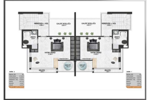3+1 Villa  i Oba, Antalya, Tyrkiet Nr. 63278 - 18