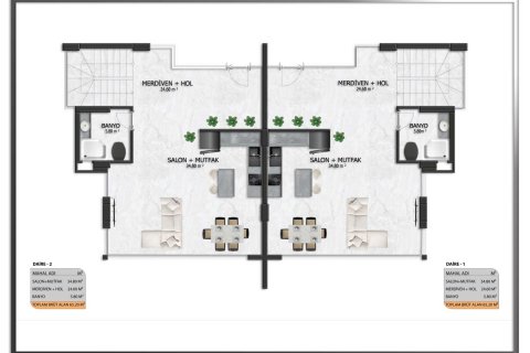 3+1 Villa  i Oba, Antalya, Tyrkiet Nr. 63278 - 17