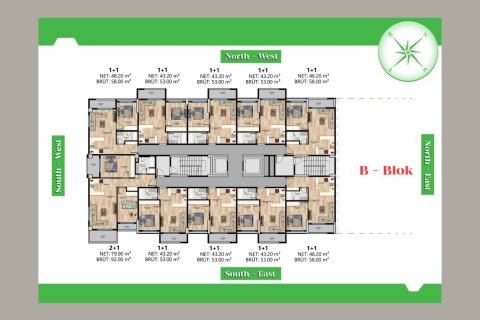 Продажа квартиры в Эрдемли, Мерсине, Турция 2 комн., 53м2, №227873 – фото 7