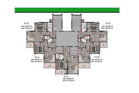 Продажа квартиры в Эрдемли, Мерсине, Турция 2 комн., 50м2, №227874 – фото 11