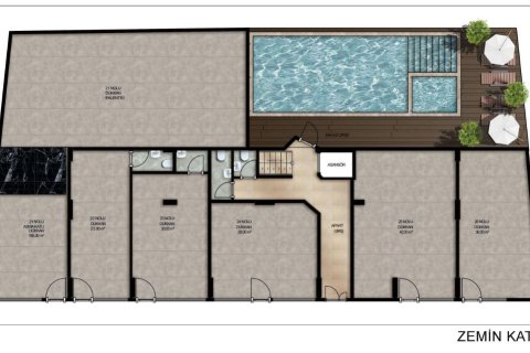 Daire 1+1 Alanya, Antalya, Türkiye №82846 - 2