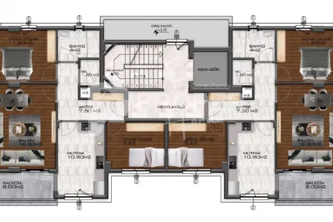 Wohnung in Kepez, Antalya, Türkei Nr. 227967 - 11