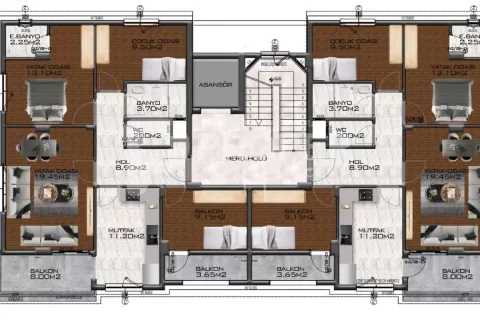 Wohnung in Kepez, Antalya, Türkei Nr. 227967 - 12