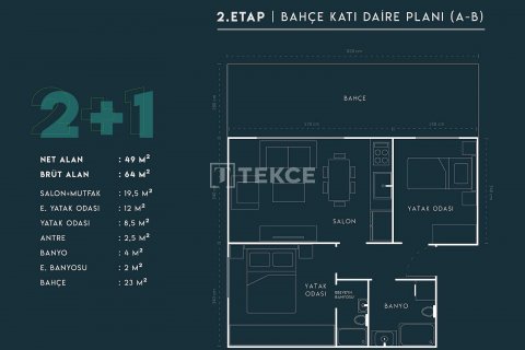 2+1 Lejlighed  i Yalova, Tyrkiet Nr. 158670 - 21