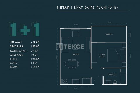2+1 Lejlighed  i Yalova, Tyrkiet Nr. 158670 - 17
