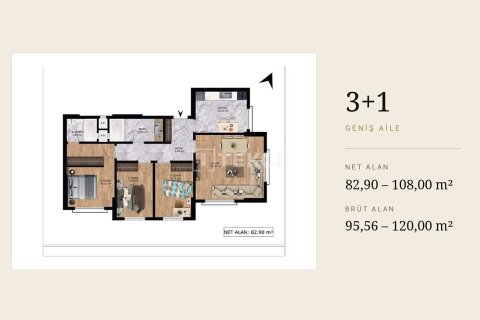3+1 Lejlighed i Ciftlikkoy, Yalova, Tyrkiet Nr. 237669 - 14