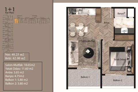 Wohnung in Erdemli, Mersin, Türkei Nr. 227932 - 7