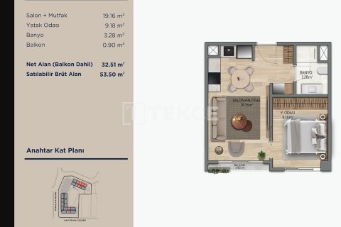 Apartment for sale in Istanbul, Turkey, 2 bedrooms, 80m2, No. 219823 – photo 11