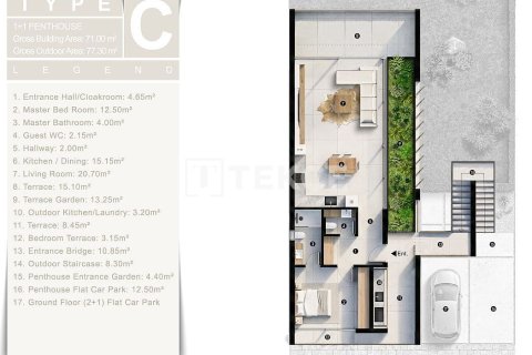 1+1 Takvåning i Famagusta, Nr. 224866 - 13