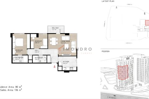 3+1 Lägenhet i Kâğıthane, Istanbul, istanbul, Turkiet Nr. 212365 - 14