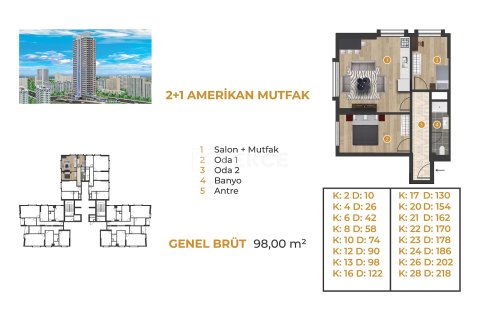 1+1 Lägenhet i Esenyurt, istanbul, Turkiet Nr. 228559 - 16