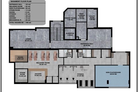 Продажа квартиры  в Тосмуре, Аланье, Анталье, Турция 2 комн., 62м2, №94836 – фото 24
