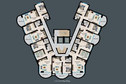 Wohnung in Demirtas, Alanya, Antalya, Türkei Nr. 94985 - 12