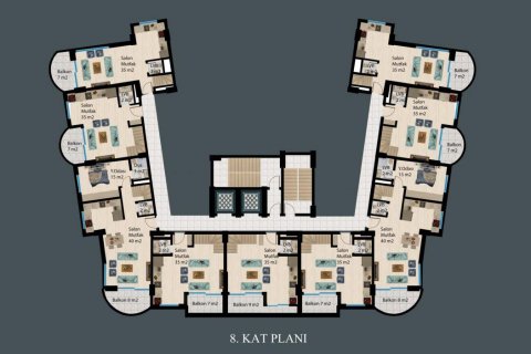 Wohnung in Demirtas, Alanya, Antalya, Türkei Nr. 94985 - 17