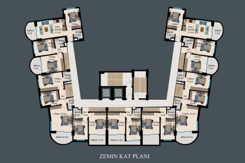 Wohnung in Demirtas, Alanya, Antalya, Türkei Nr. 94985 - 25