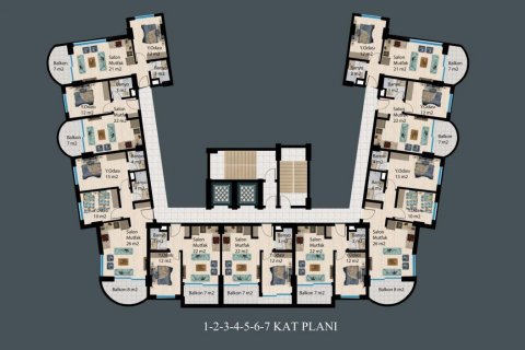 Wohnung in Demirtas, Alanya, Antalya, Türkei Nr. 94985 - 16