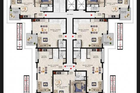 Penthouse  i Kargicak, Alanya, Antalya, Tyrkiet Nr. 96530 - 14