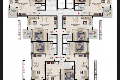 Penthouse  i Kargicak, Alanya, Antalya, Tyrkiet Nr. 96530 - 15