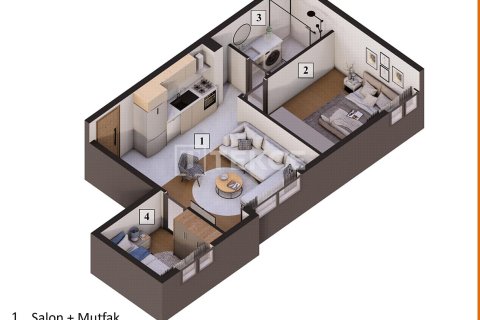 2+1 Lejlighed i Antalya, Tyrkiet Nr. 237980 - 10